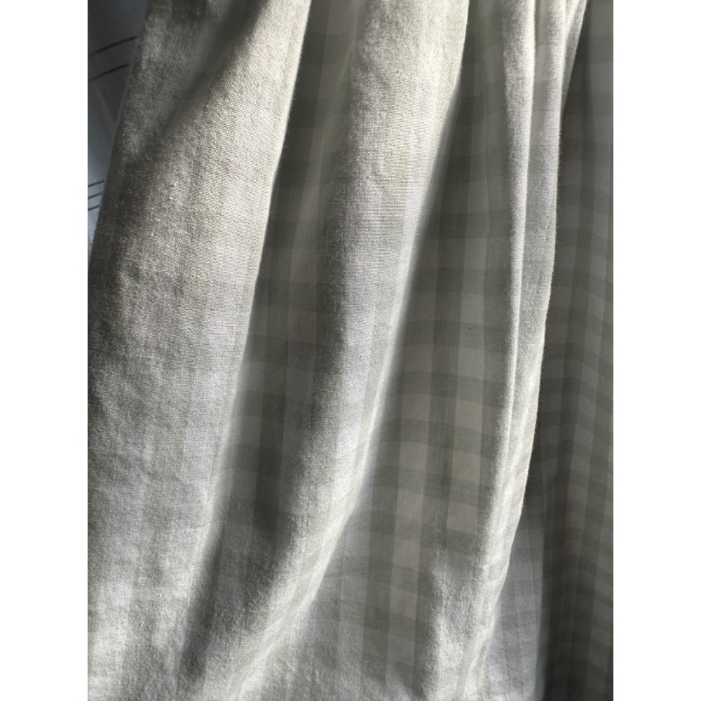 Abercrombie & Fitch Gingham Smocked Puff Sleeve Mini Dress Taupe Cottagecore S - Picture 2 of 4